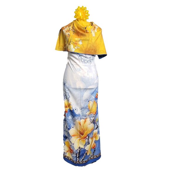 NWT Double-Sided Silk Scarf 27"x70" Long Rectangle Shawl Wrap 3313 - Picture 2 of 7